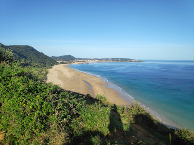 Another long beach seen from a height.