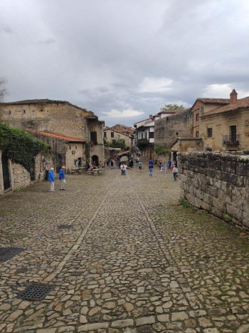 In the town. More cobbled streets, stone buildings. And lots of people who look like tourists.